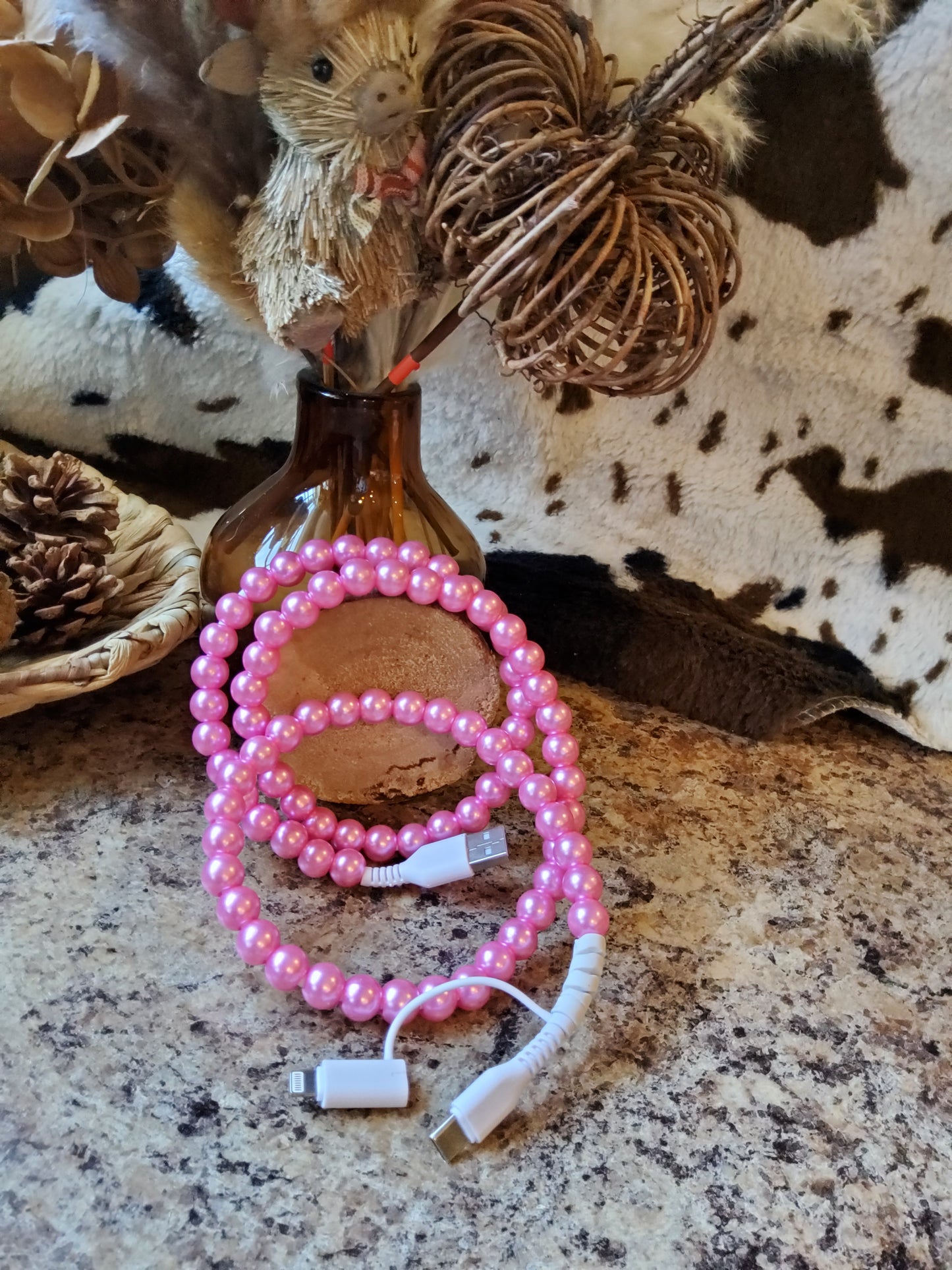 Candy "Pink Pearl" 2 in 1 Phone Charger