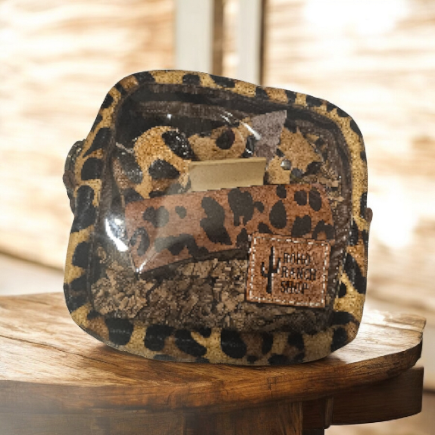 Cowhide Cosmetic Clear Case Bundle