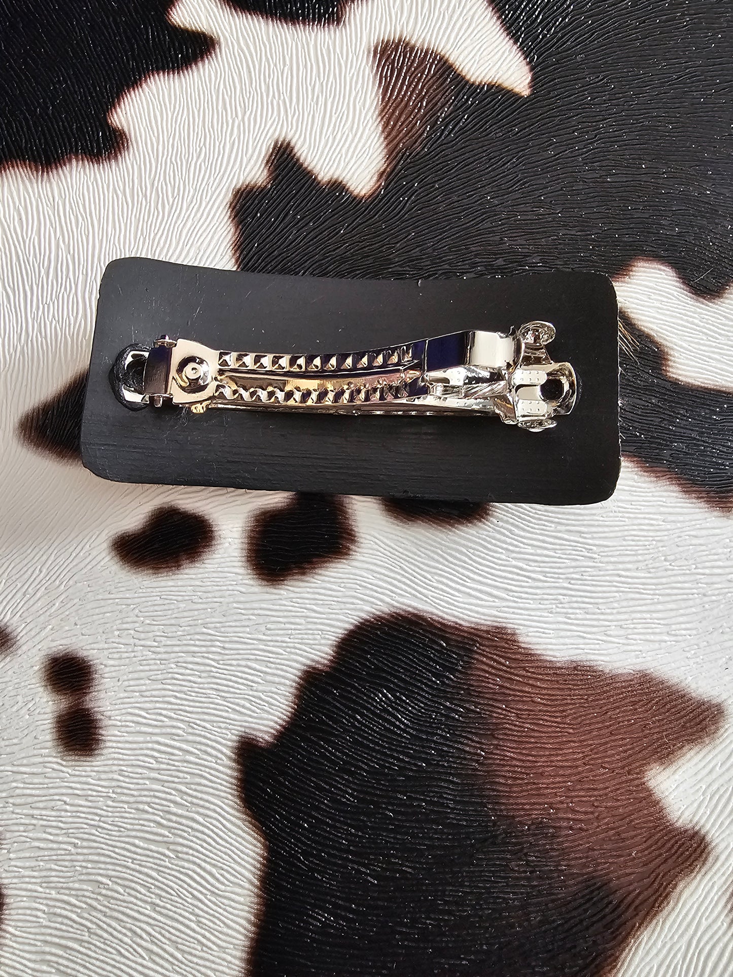 Western Hair On Cowhide Hair Clip Barrette
