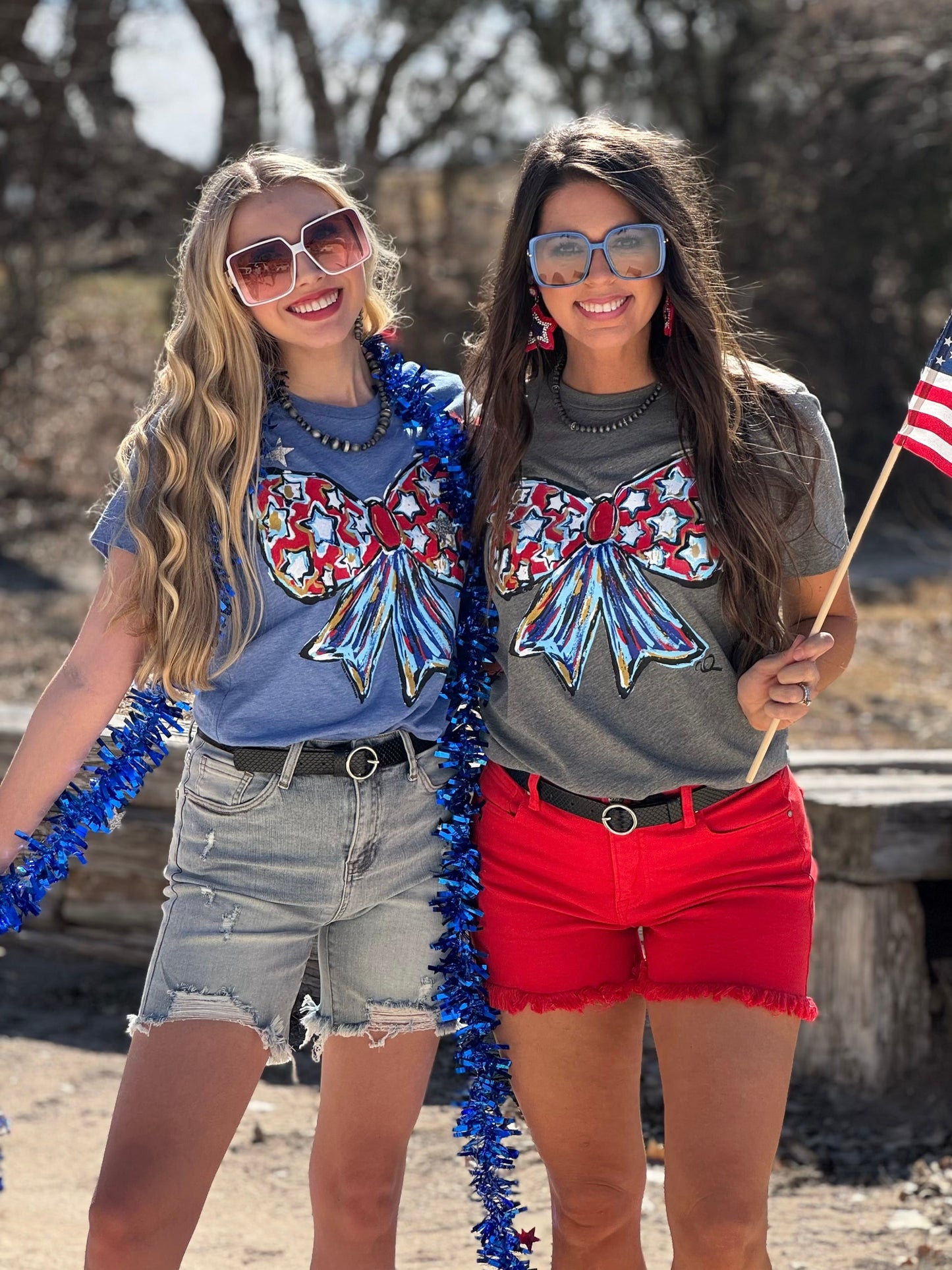 Callie Ann Stelter Patriotic Bow Tee