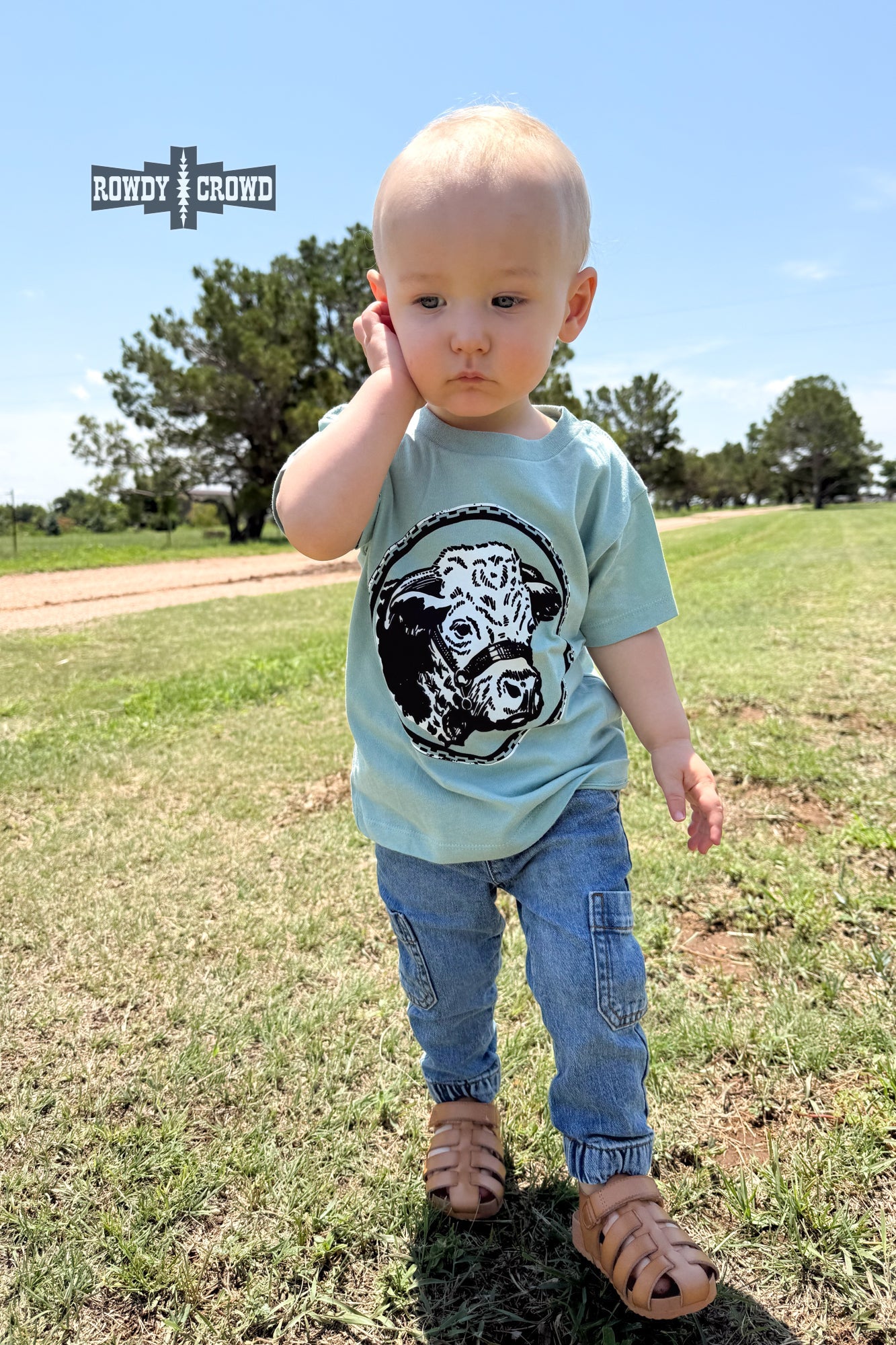 KIDS Happy Hereford Tee- BLUE