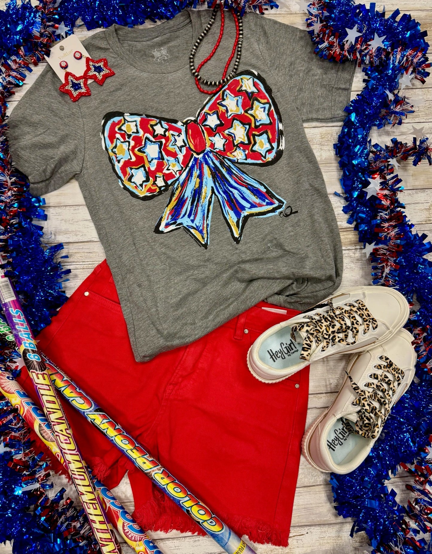 Callie Ann Stelter Patriotic Bow Tee