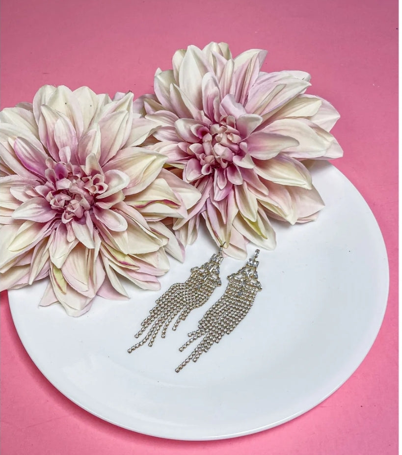 Take Me To Paris Gold Beaded Tassel Earring