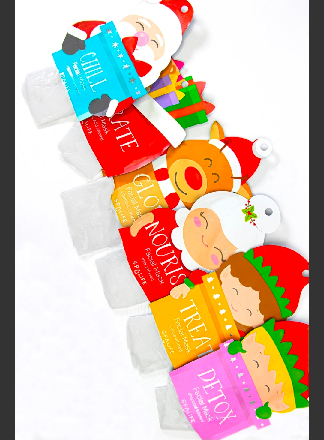 Santa's Squad 6 Piece Sheet Mask Gift Set