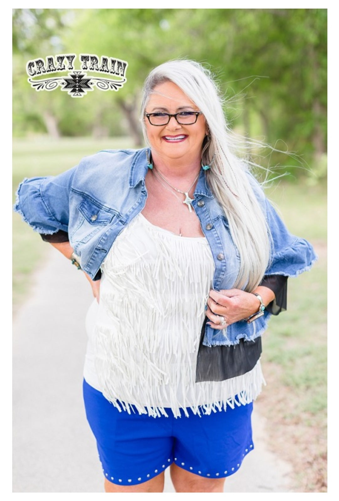 Feelin' Fringy Top White