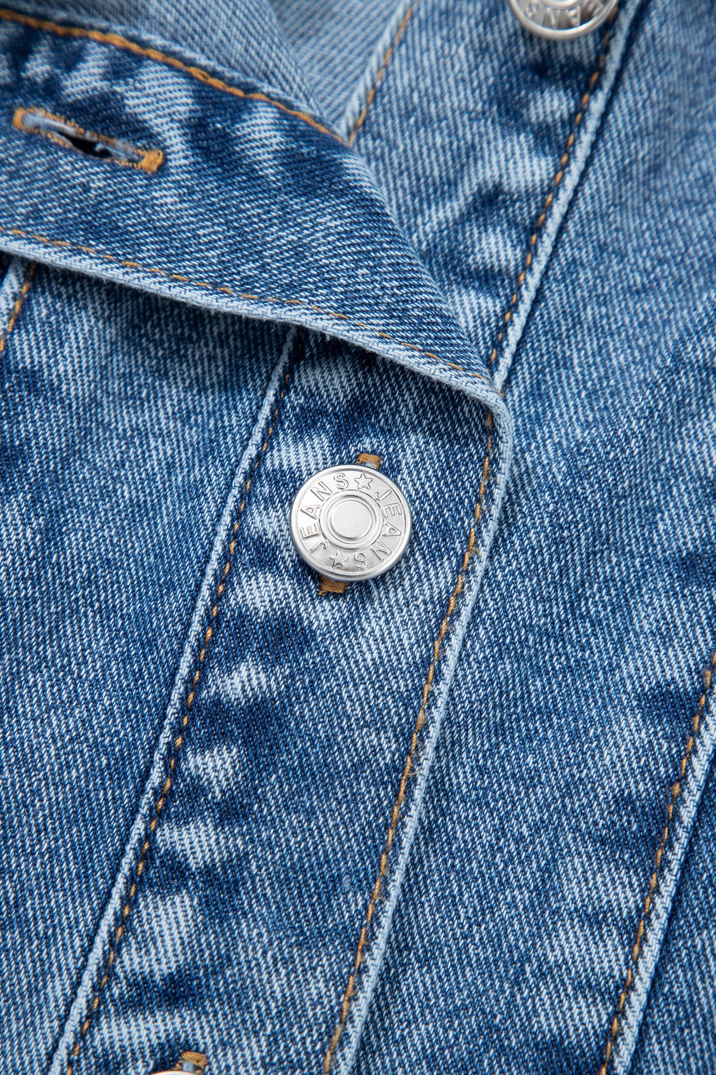 Western Denim Belted Button Down Sleeveless Dress