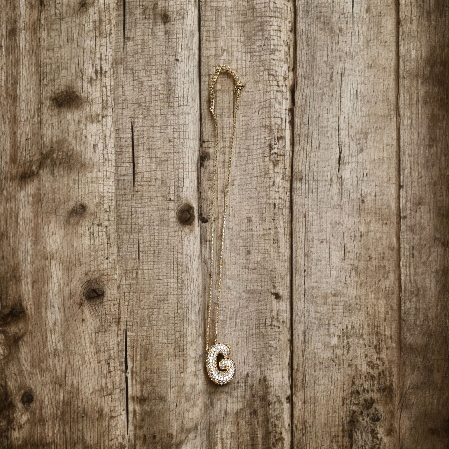 Trendy Bubble Initial Necklaces