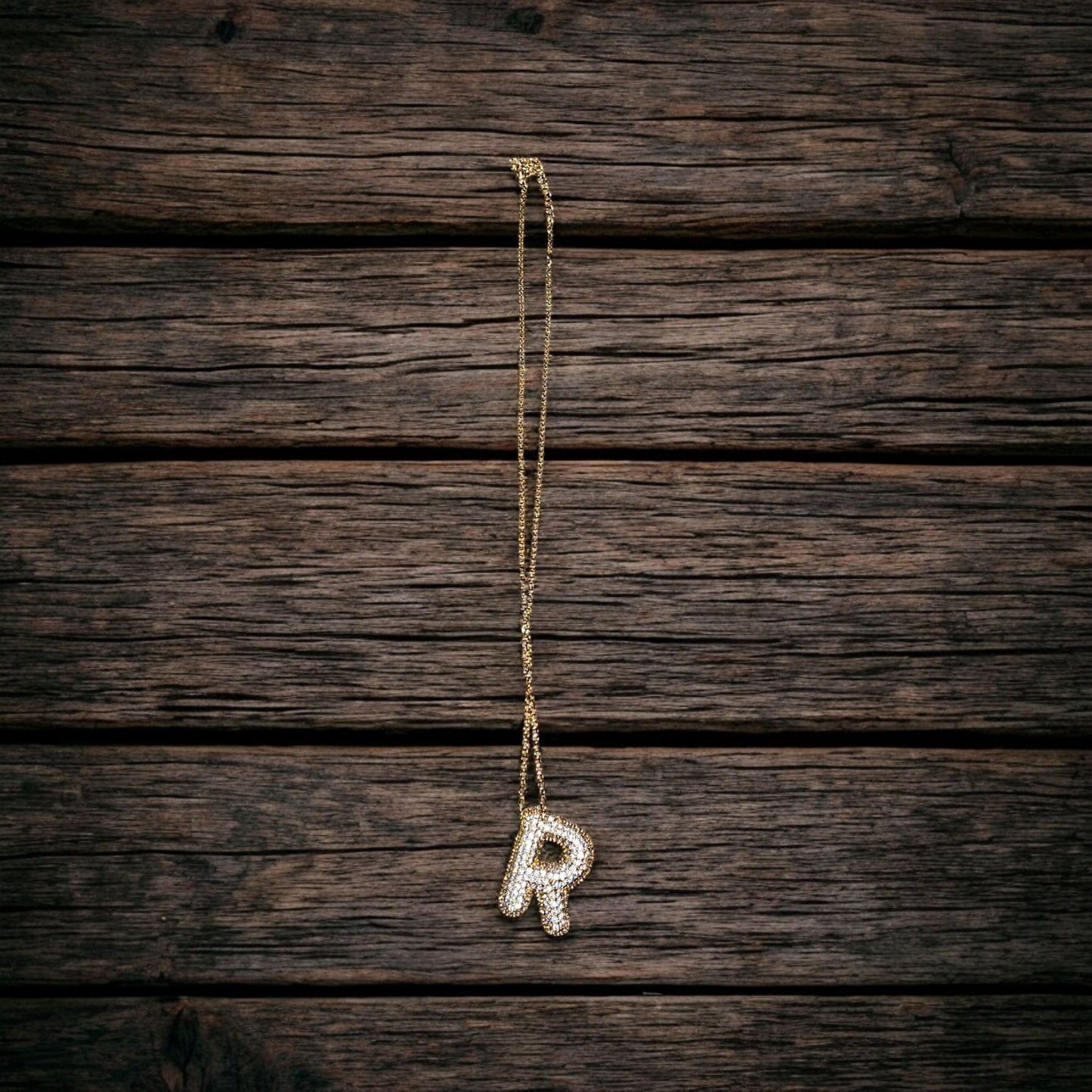 Trendy Bubble Initial Necklaces