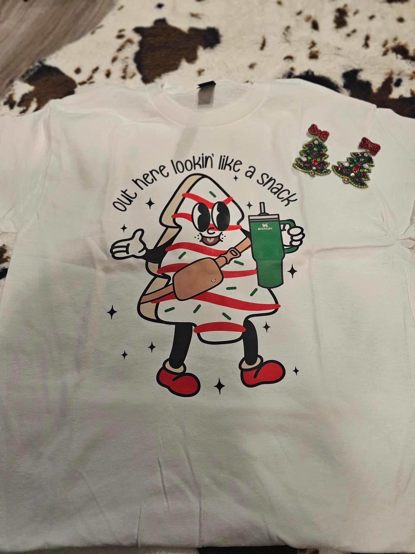 Out Here Lookin Like A Snack Christmas Gildan Graphic Tee