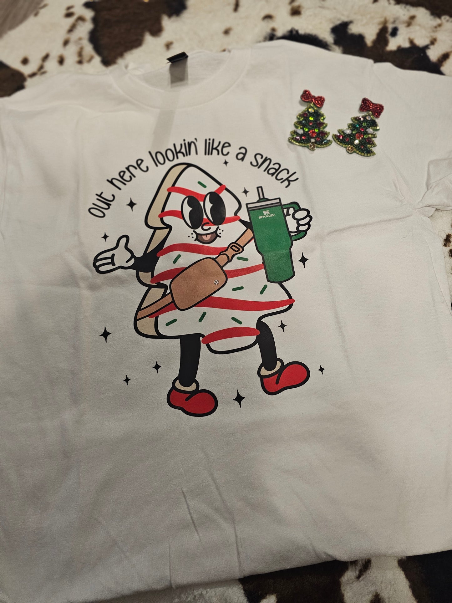 Out Here Lookin Like A Snack Christmas Gildan Graphic Tee