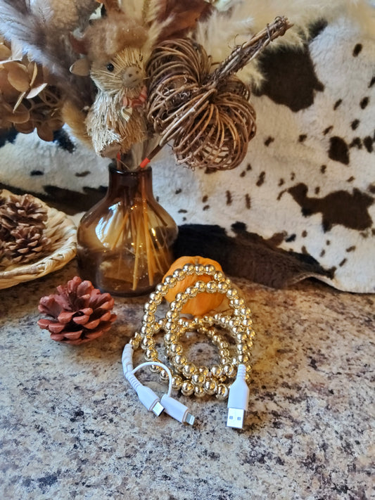 Candy "Gold Beads" 2 in 1 Phone Charger