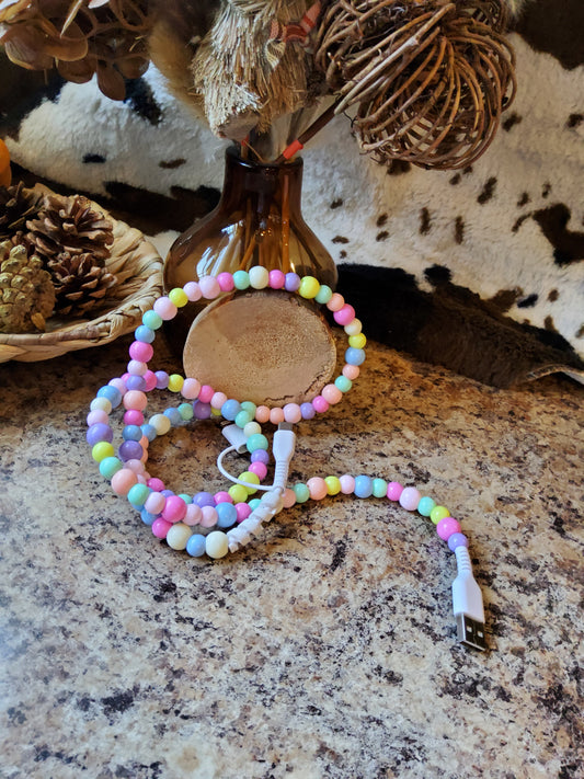 Candy "Colorful Beads" 2 in 1 Phone Charger