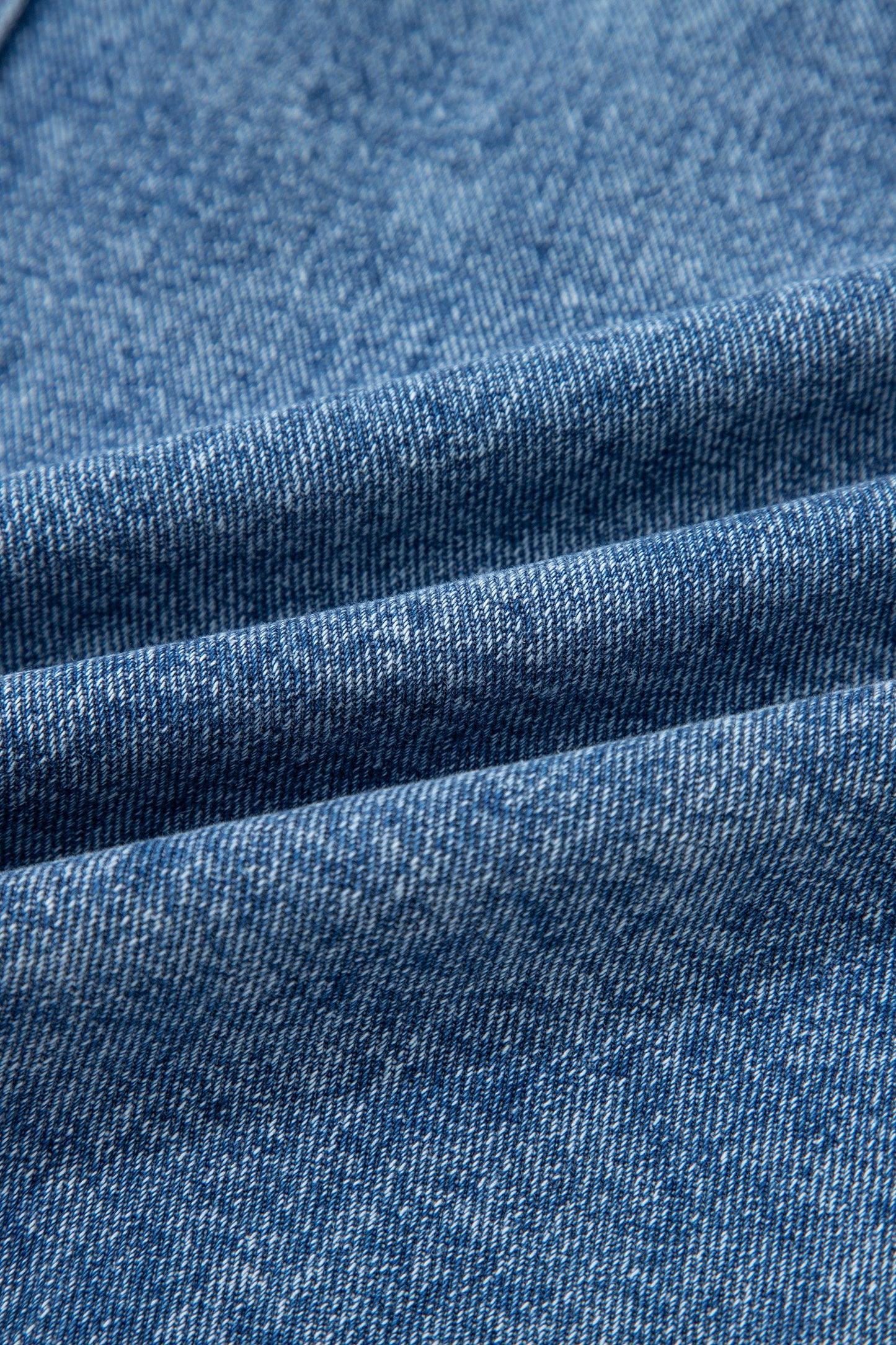 Western Denim Belted Button Down Sleeveless Dress