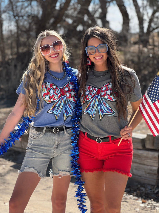 Callie Ann Stelter Patriotic Bow Tee