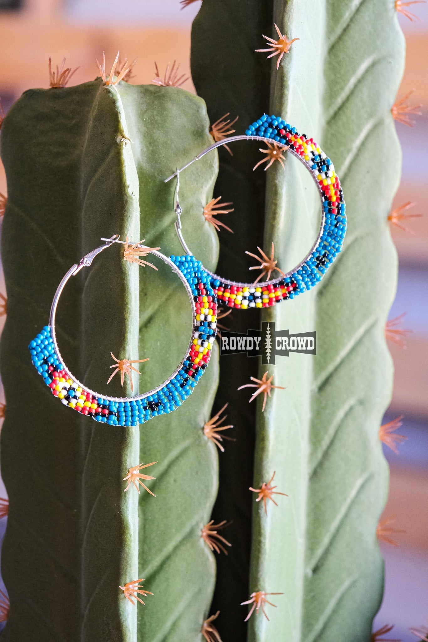 Western Accessories, Western Jewelry, Earrings for Women, Southwestern Jewelry, Western Jewelry Wholesale, Cowgirl Jewelry, Western Wholesale, Wholesale Accessories, Wholesale Jewelry, beaded earrings, beaded hoop earrings, western boho earrings, aztec hoop earrings, aztec beaded earrings