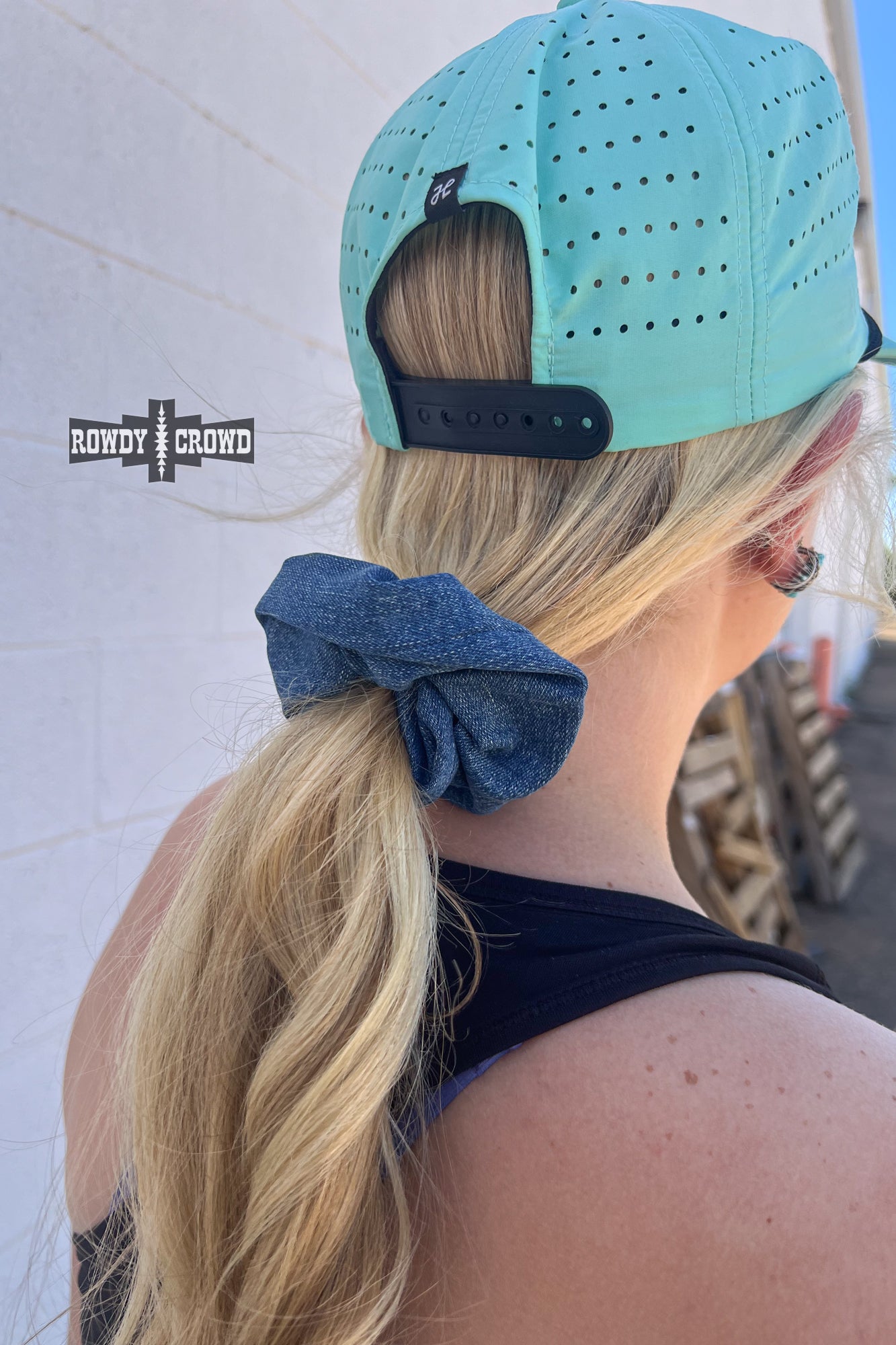 Denim Barbie Scrunchie