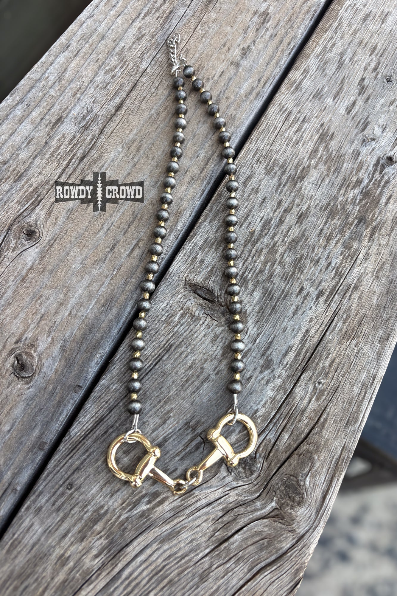 Gold Buckle Bit Necklace