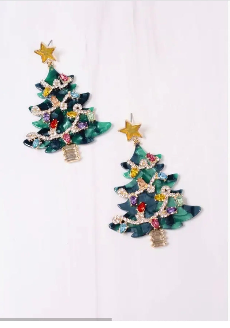 Charlie Embellished Christmas Tree Green