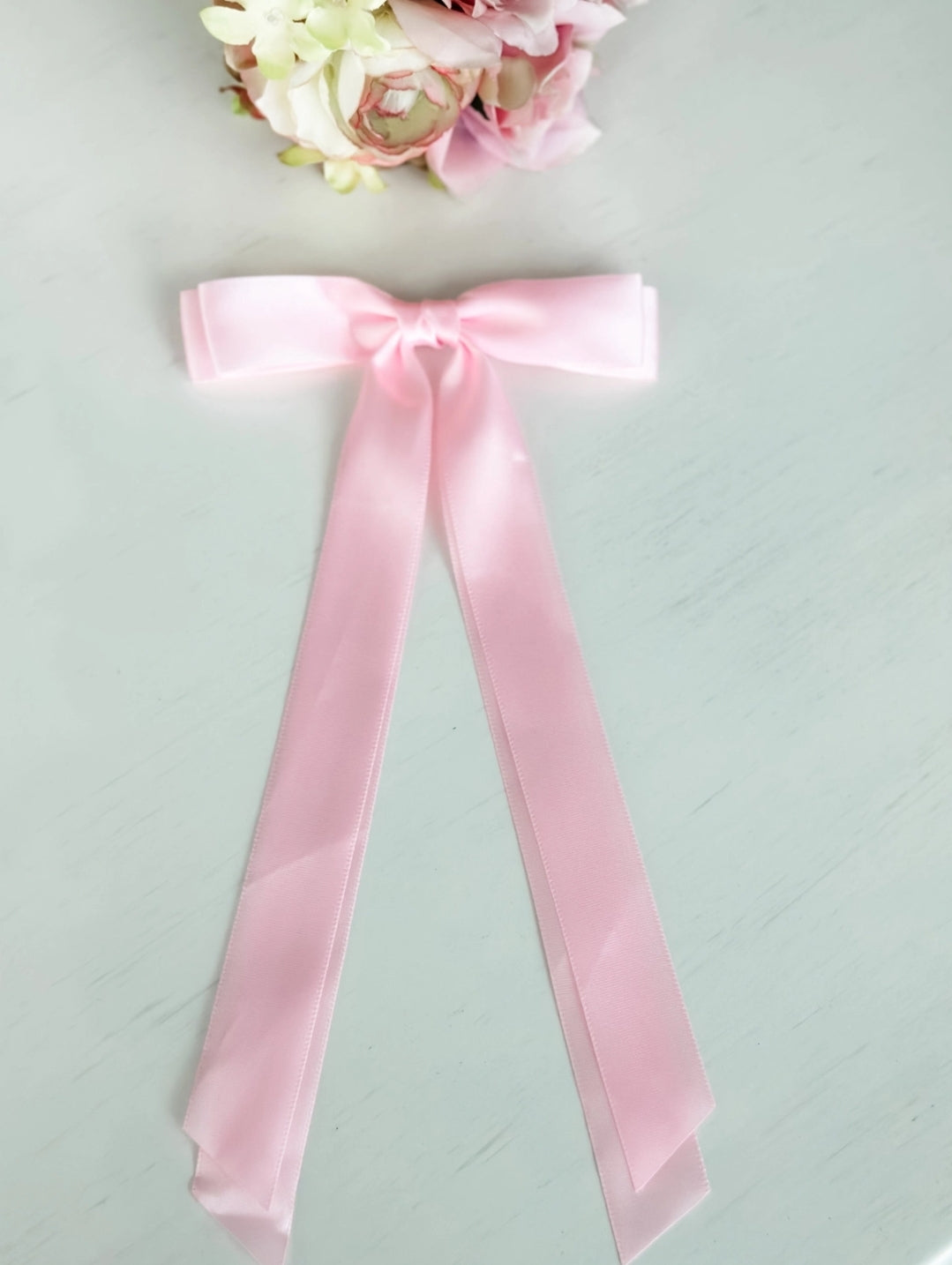 Classic Satin Bow with Clip "Pink