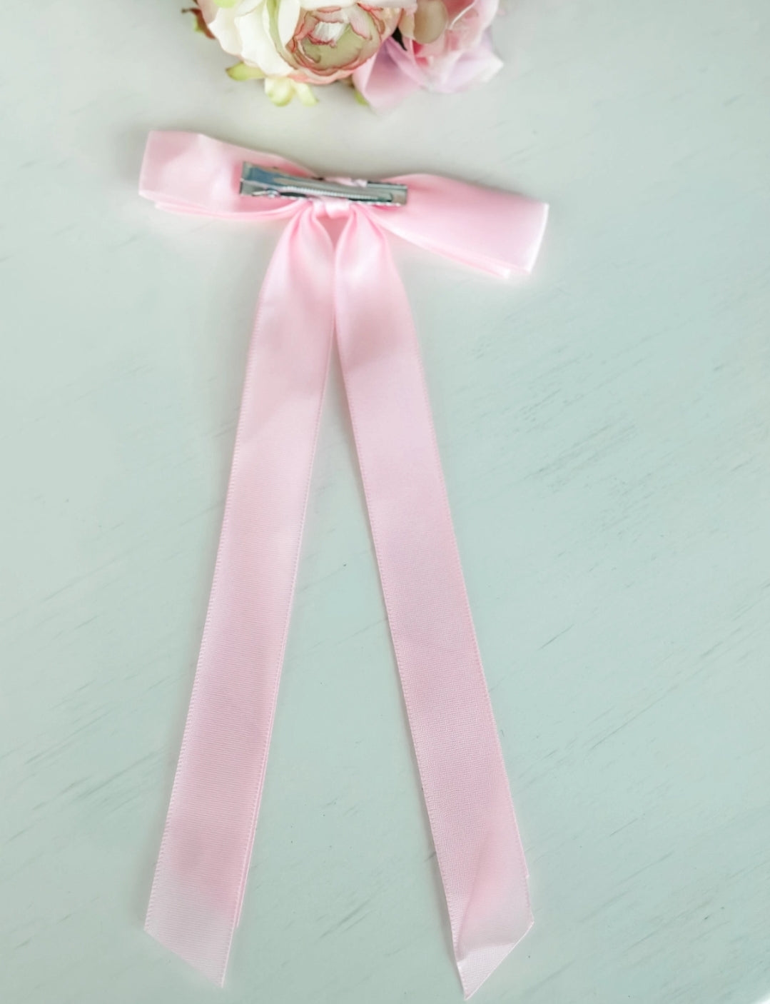 Classic Satin Bow with Clip "Pink