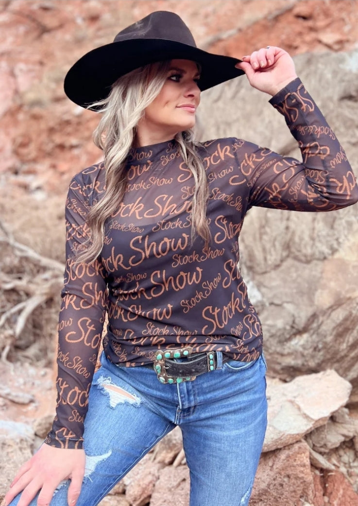 Stock Show Queen Mesh Top