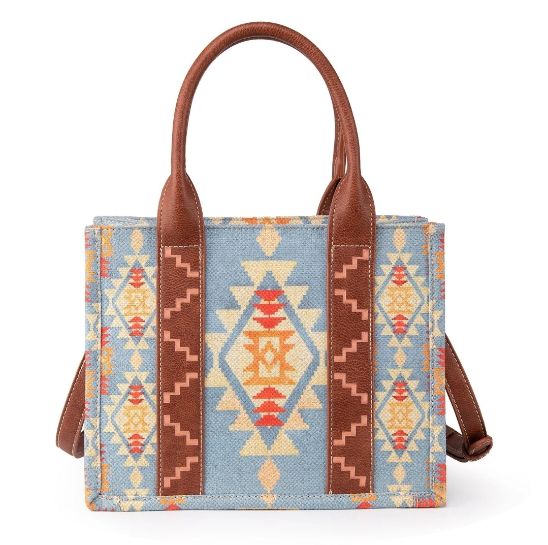 Wrangler Southwestern Print Small Canvas Tote/Crossbody