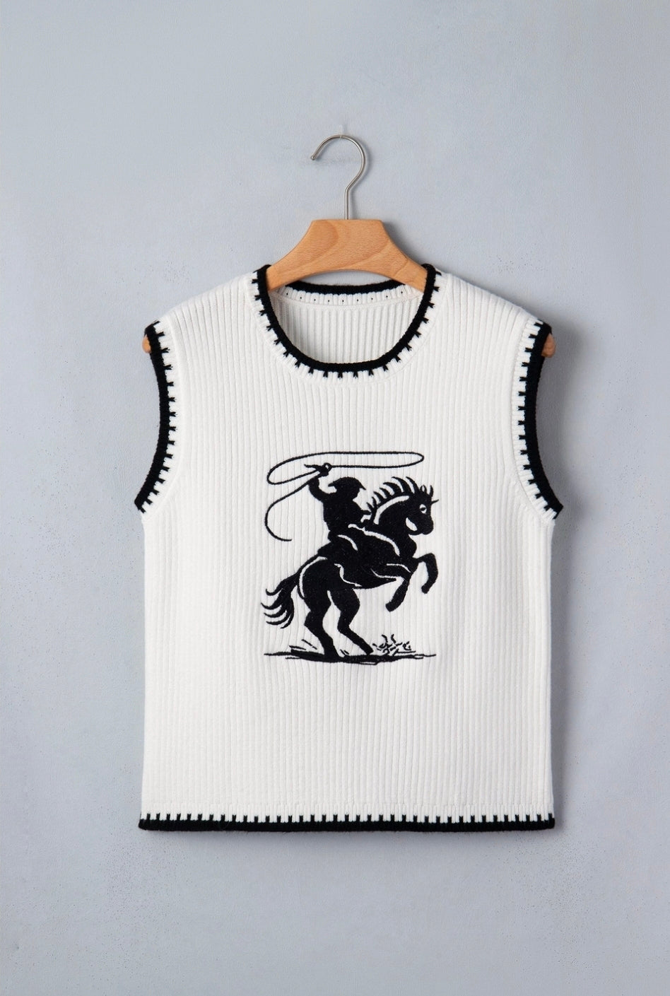 Western Rodeo Cowboy Sweater Top
