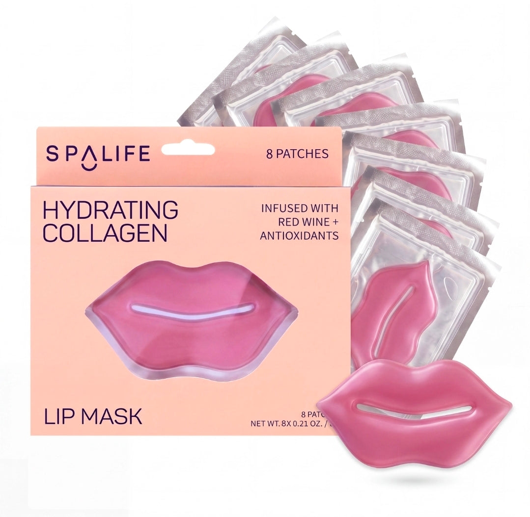 Hydrating Collagen & Red Wine Hydrogel Lip Masks | 8 Pack
