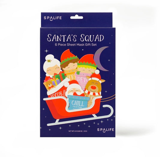 Santa's Squad 6 Piece Sheet Mask Gift Set
