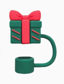 Christmas Straw Toppers "Christmas Present"