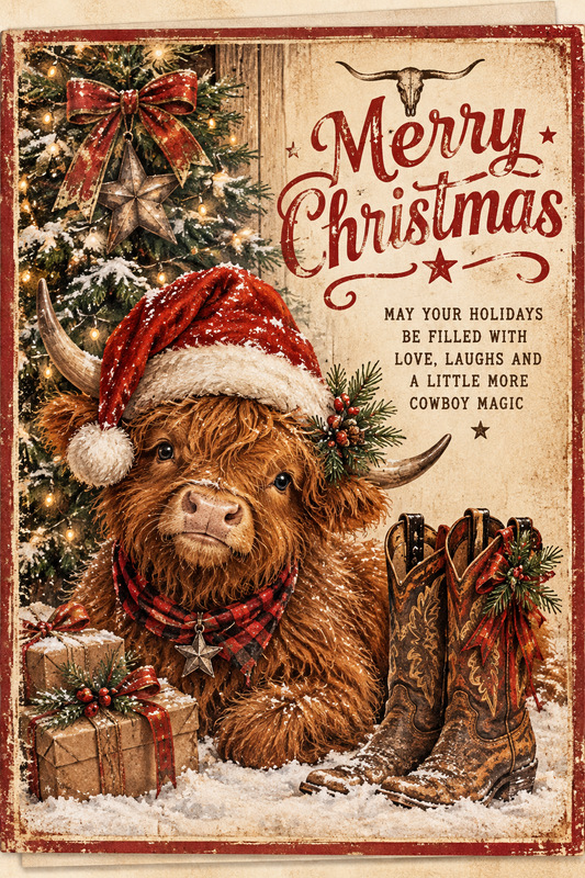 Cowboy Magic Christmas Card | Digital Download