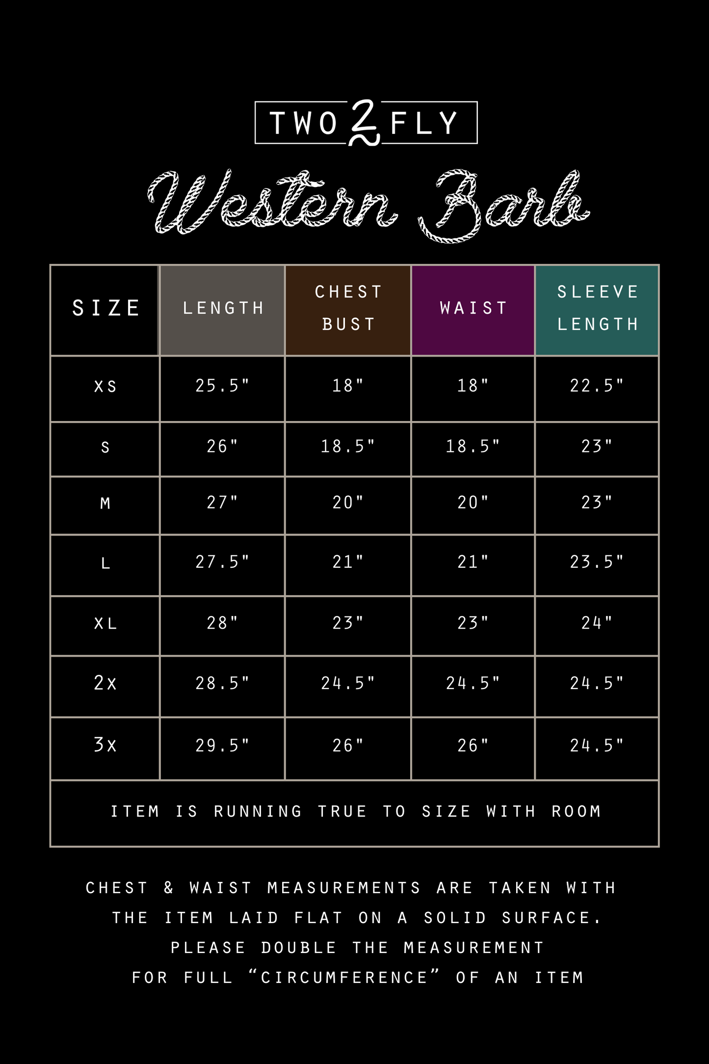 WESTERN BARB TEE Medium ONLY