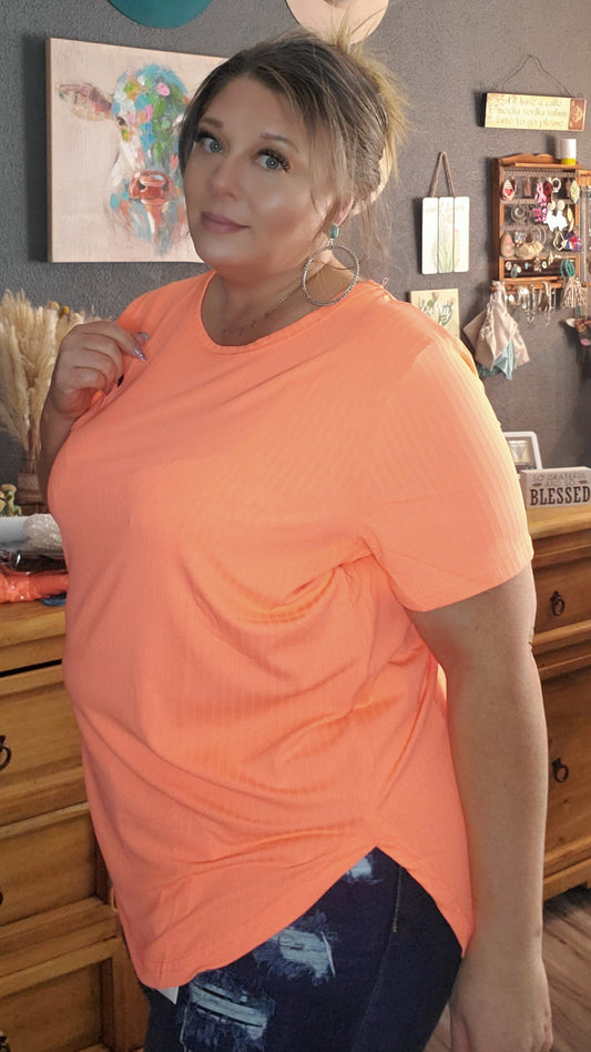 Neon Coral Top