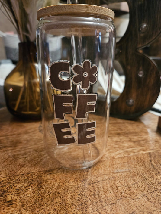 Drinking cup with Bamboo Lid with Design