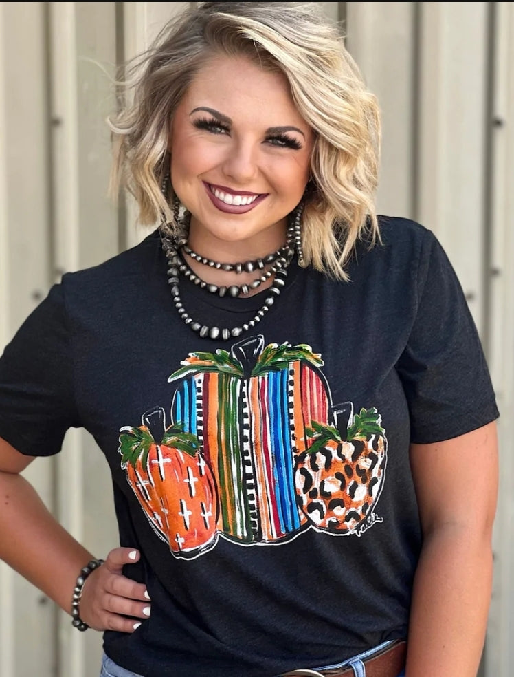 Callie Ann Stetler Serape Pumpkins Tee