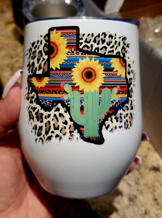 Texas Cactus Stemless Wine Cup