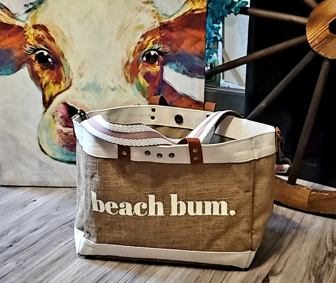 Beach Bum Jute Crossbody Tote